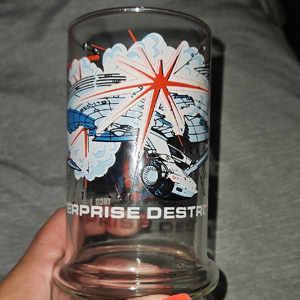 Space Battle Graphic Glass